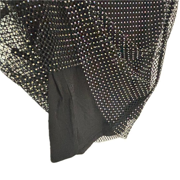 NEW Rachel Zoe Sheer Mesh Tee Adorned with All Over Rhinestones Womens M - Picture 13 of 16